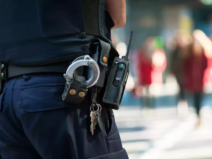 Police Officer with handcuffs