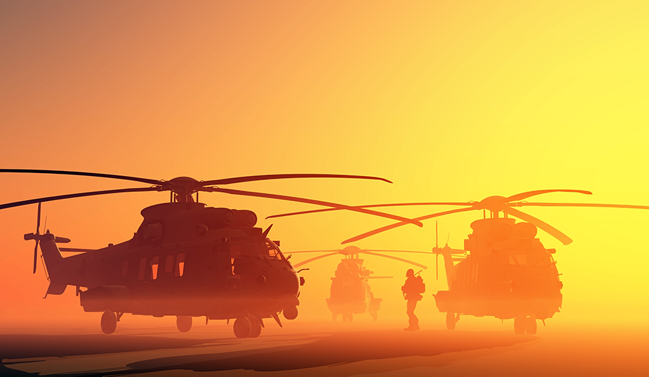 A group of military helicopters - Why email guard can help prevent data breaches